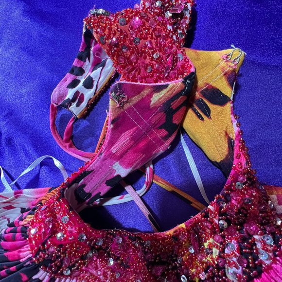 📌JS Boutique Eye-Catching Beaded Color Splashes Prom - Formal - Party Dress - Picture 11 of 16